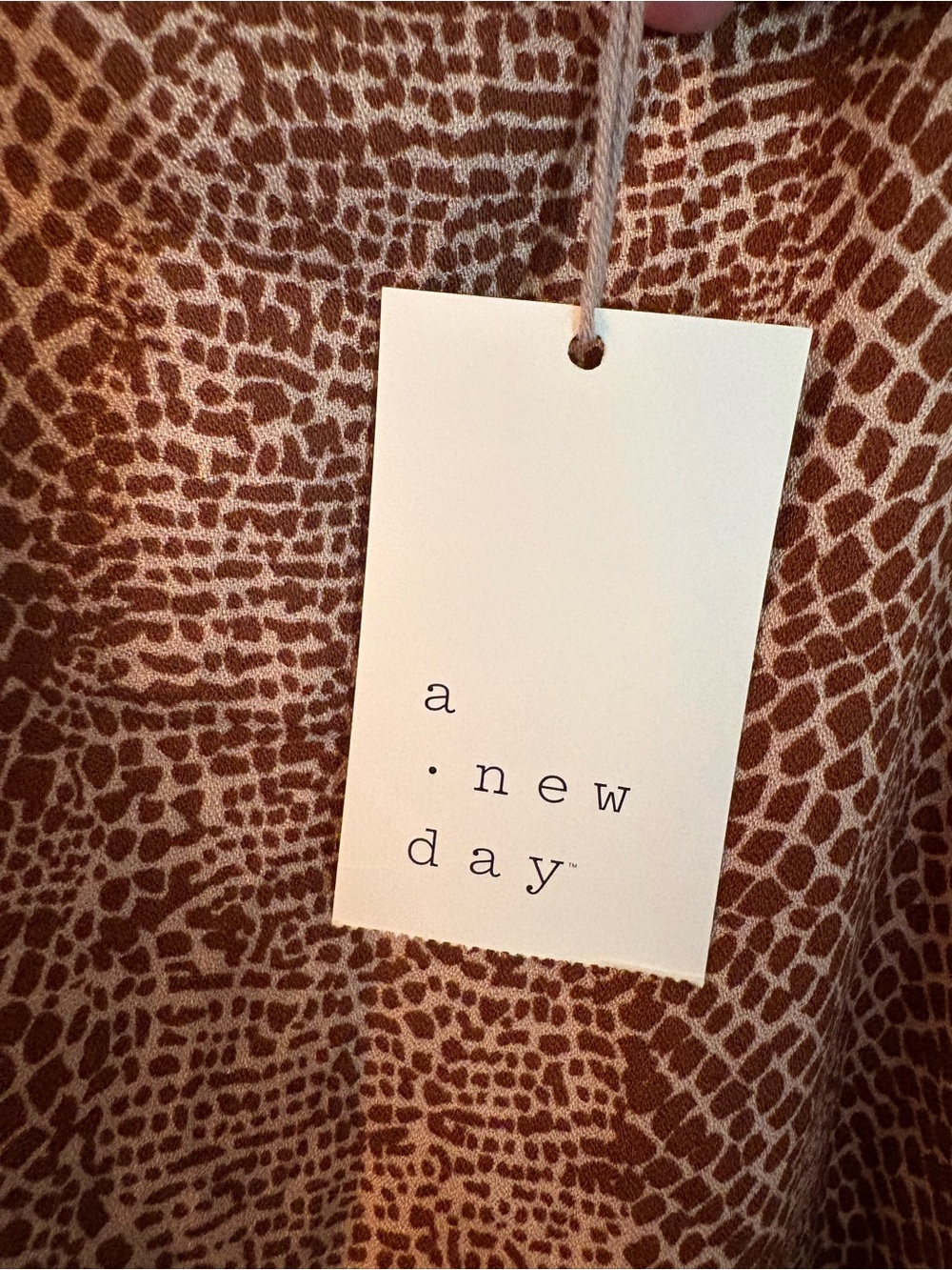 NWT A New Day Brown Animal Print V-Neck Cami Tank Top - Size Small - Picture 8 of 9